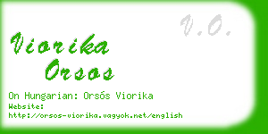 viorika orsos business card